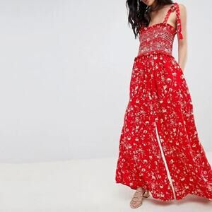 Free People Color My World Jumpsuit Red